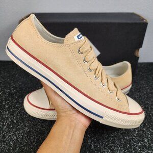 NEW Converse CTAS Low Suede Sneakers Men's Size 8.5 Nude Neutral Casual Shoes